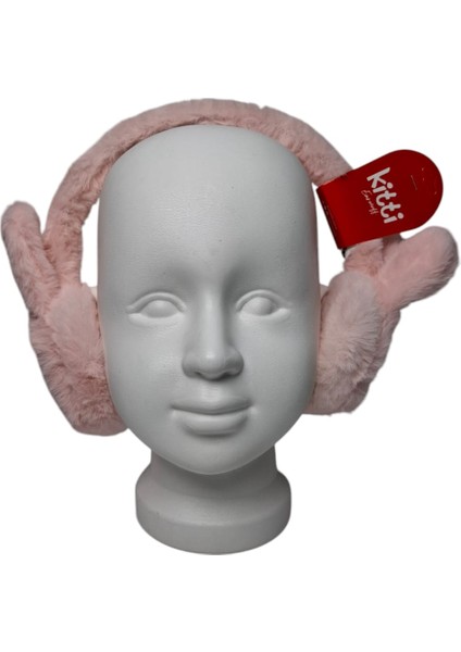 Kız Çocuk Somon Renk Tavşan Figürlü Ponponlu Kışlık Peluş Kulaklık fiyatları