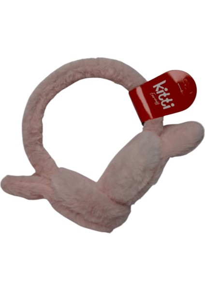 Kız Çocuk Somon Renk Tavşan Figürlü Ponponlu Kışlık Peluş Kulaklık indirimleri