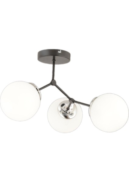Helen 3 Lü Modern (Beyaz Camlı) Salon Yatak Odası Mutfak Avize