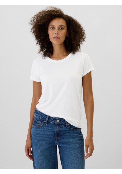 Kadın Beyaz Favorite 2'li T-Shirt Seti