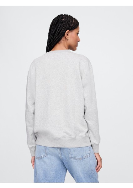 Kadın Gri Gap Logo Vintage Soft Fransız Havlu Kumaş Sweatshirt