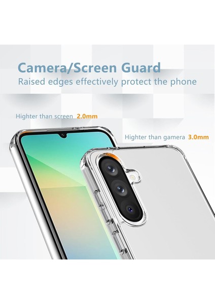 Samsung Galaxy A26 Uyumlu Şeffaf Kamera Korumalı Kılıf