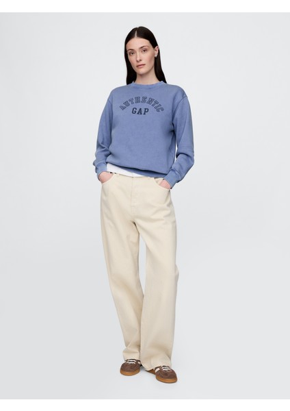 Kadın Mavi Gap Logo Vintage Soft Fransız Havlu Kumaş Sweatshirt indirimleri