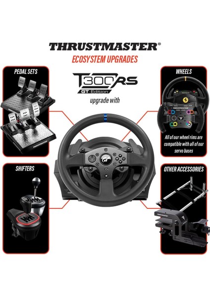 Thrustmaster T300 Rs Gt Force Yarış Direksiyonu - Ps5 / Ps4 / Pc -Yenilenmiş