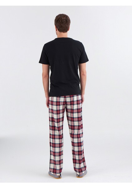 Erkek Siyah Gap Logo Bisiklet Yaka T-Shirt