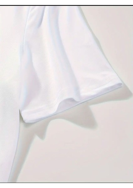 Wake Up Yazı Detaylı Basic T-Shirt modelleri