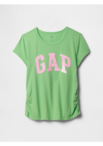 Kız Çocuk Yeşil Gap Logo T-Shirt