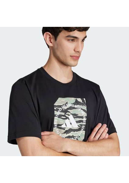 Camo Shape Graphic Erkek Tişört indirimleri