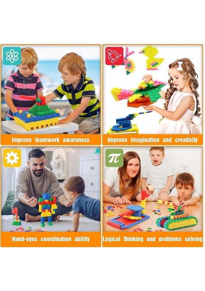 Constructo Stem Eğitici Oyuncak Yapı Oyuncağı Montessori Zeka Oyunu Yapı Taşları Seti 200 Parça fırsatları