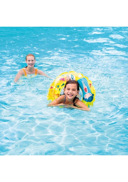 Intex Şeffaf Desenli Çocuk Yüzme Simidi Sarı 61CM (59242)