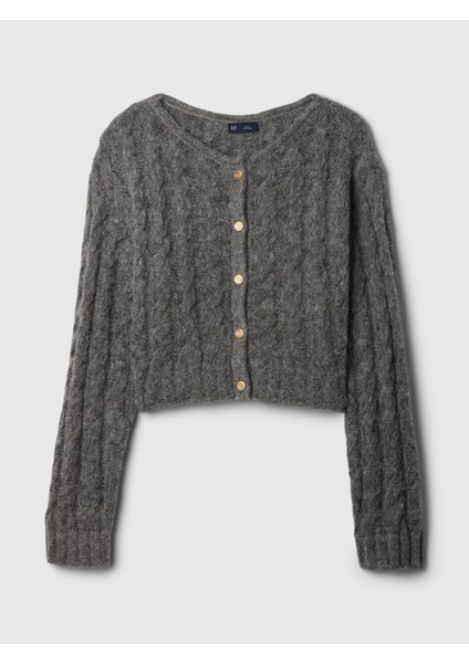 Kadın Haki Gap × Cult Gaia Cable Örgü Crop Hırka