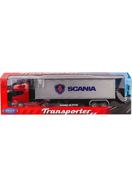Nessiworld 32671S-W Welly Scania Transporter V8 R730 1:24 -Karsan Oyuncak