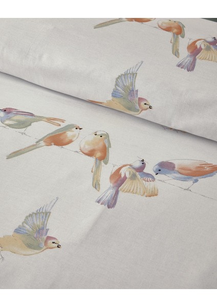 Bird Talk Pamuklu Çocuk Nevresim Takımı