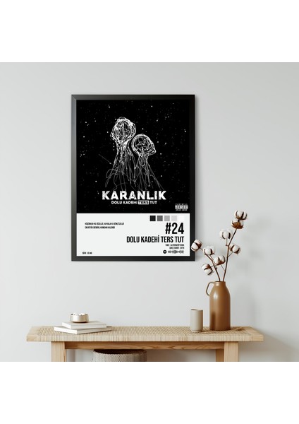 Dolu Kadehi Ters Tut #24 Spotify Çerçeveli Poster Tablo