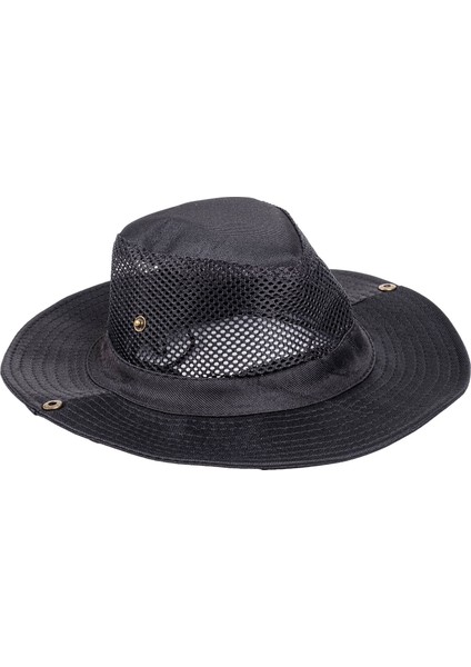 Fileli Outdoor Şapka - Balıkçı Şapka - Siyah - ART-7502