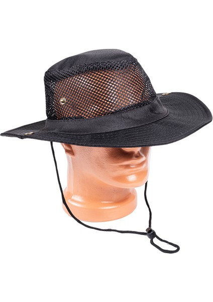 Fileli Outdoor Şapka - Balıkçı Şapka - Siyah - ART-7502 fırsatları