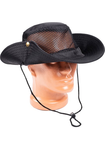 Fileli Outdoor Şapka - Balıkçı Şapka - Siyah - ART-7502 indirimleri
