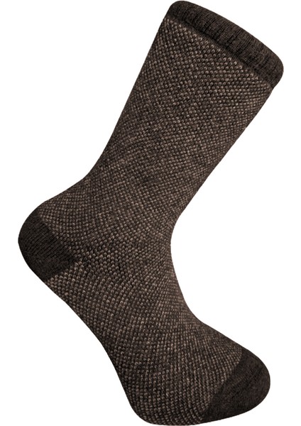 Kuzu Yünü Havlu Erkek Çorabı - Huskey - Kahve - No: 41-44 (13903)