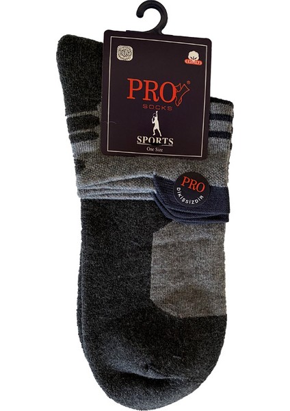 14015 Dukha Havlu Erkek Patik Çorabı Antrasit 41-44