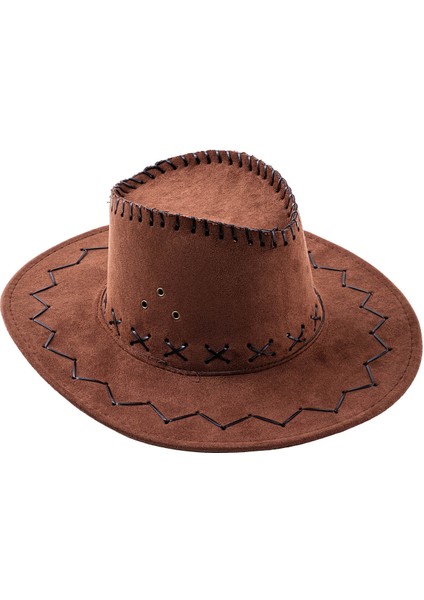 Kovboy Şapkası - Fötr Şapka - Açık Kahve - HG-200