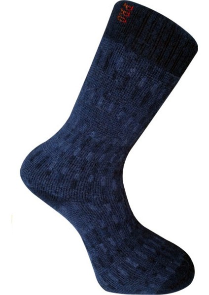 Kuzu Yünü Havlu Erkek Çorabı - Yupik - Lacivert - No: 41-44 (13906)