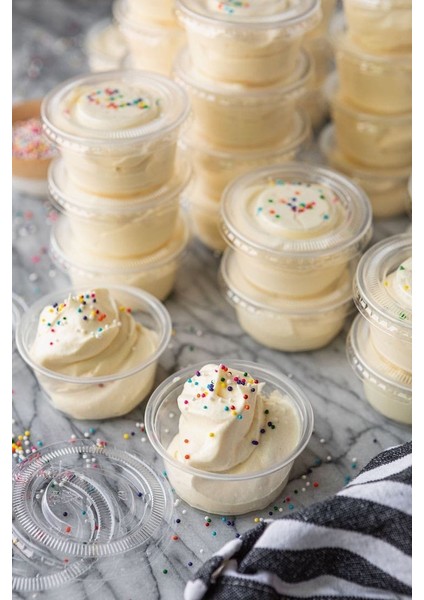 Sunumluk & Meze & Tatlı & Soğuk Meze Plastik Sup Kase 150 Cc 12 Adet Kase 12 Adet Kapak