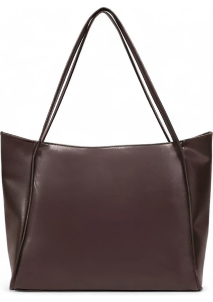 Kadın Kahverengi Çift Saplı Fermuarlı Shopper Çanta fiyatları