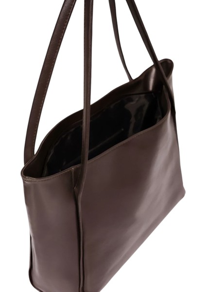 Kadın Kahverengi Çift Saplı Fermuarlı Shopper Çanta modelleri