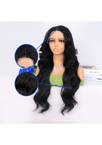 Siyah Dalgalı Uzun Boy Tül Peruk fiyatları
