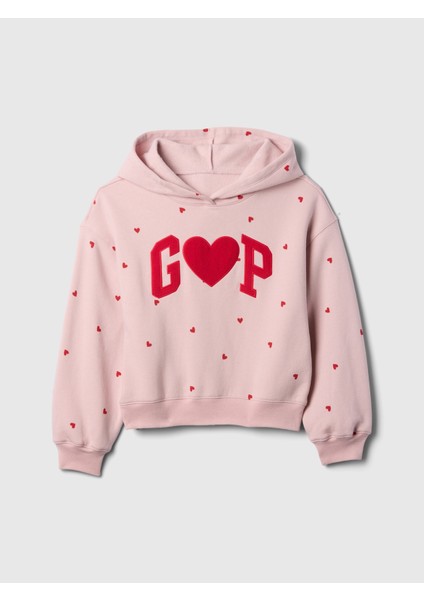 Kız Çocuk Pembe Gap Logo Fleece Sweatshirt