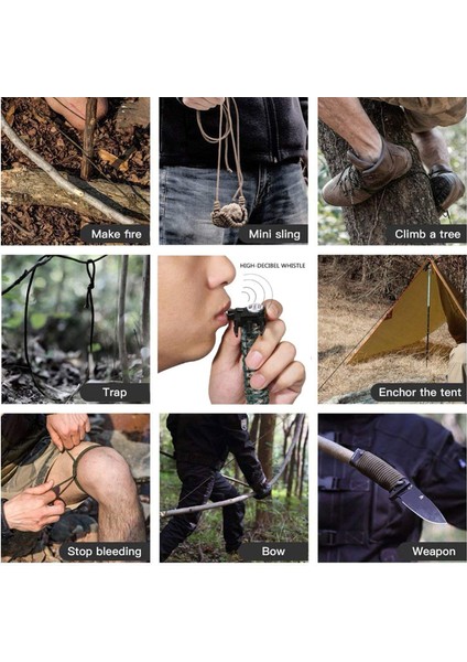 Orcamp Paracord Hayatta Kalma Bilekliği Haki OUT-4300