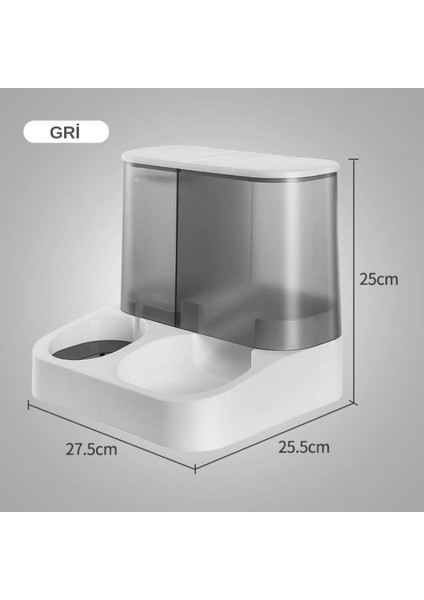 2'si 1 Arada Evcil Hayvan Kedi ve Köpek Mama ve Su Kabı