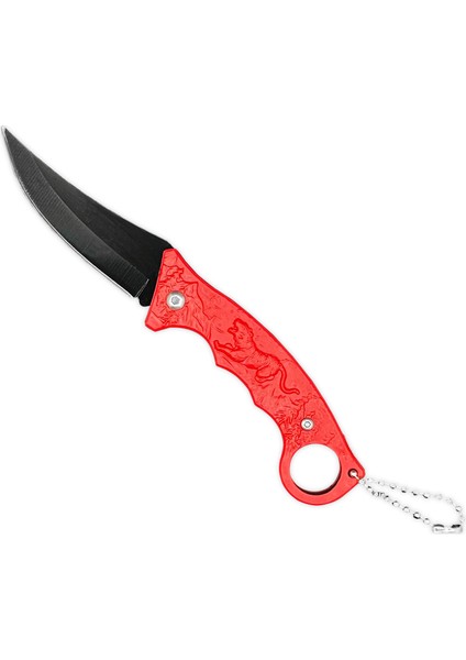 Savex Aslan Desenli Cep Çakısı Kırmızı (3836)