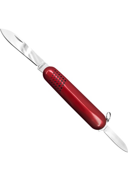 Argeus Çift Ağızlı Cep Çakısı Kırmızı (K5017-30)