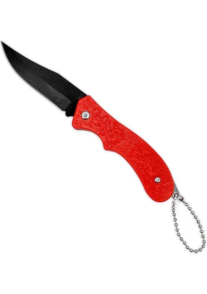 Savex Ejderha Desenli Cep Çakısı Kırmızı (3837)