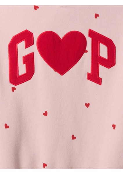Kız Çocuk Pembe Gap Logo Fleece Sweatshirt