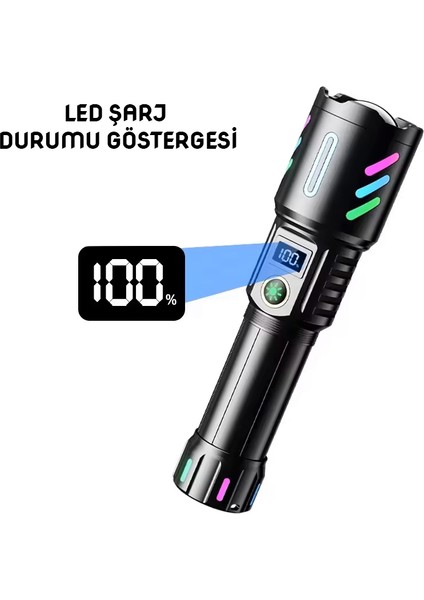 Wison 20W Fosforlu Şarjlı Metal El Feneri (WS-9944)