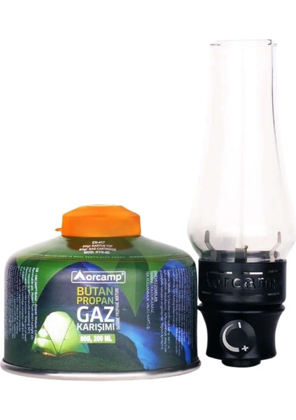 Vidalı Kamp-Kandil Lambası + 80 gr Kartuş L-193-80
