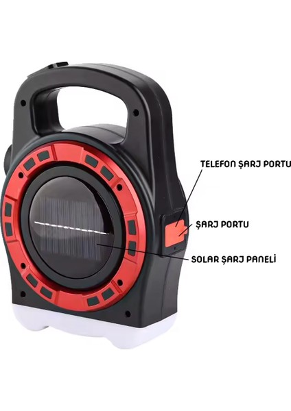 Panther Solar USB Şarjlı El Feneri PT-6678