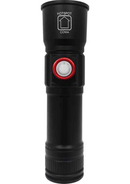 Panther USB Şarjlı Metal Zoomlu El Feneri PT-4060