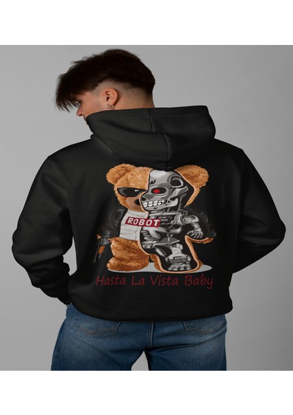 Teddy Bear - Terminator' Baskılı Hoodıe & Dar Kalıp Sweatshırt fırsatları