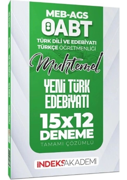 2025 Öabt Meb Ags Muhtemel Türk Dili Edebiyatı Türkçe Yeni Türk Edebiyatı 15 x 12 Deneme Indeks Akademi