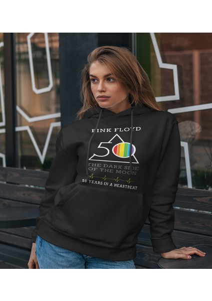 Pink Floyd - 50. Yıl Özel Tasarım' Baskılı Hoodıe & Dar Kalıp Sweatshırt fiyatları