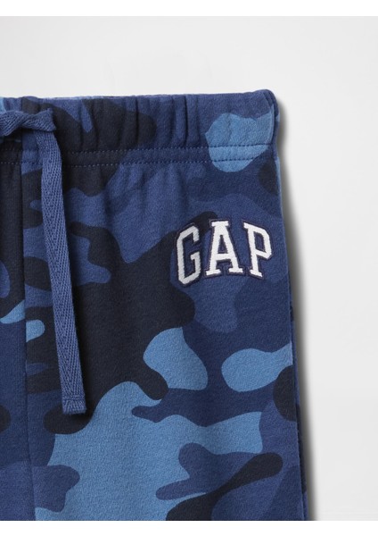 Erkek Bebek Mavi Gap Logo Fransız Havlu Kumaş Pull-On Jogger Eşofman Altı