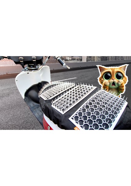 Siyah Scooter Boy Scooter Için Dikenli Sele Kılıfı Kedi ve Çocuk Önleyici Kılıf - Kediyatmaz fırsatları