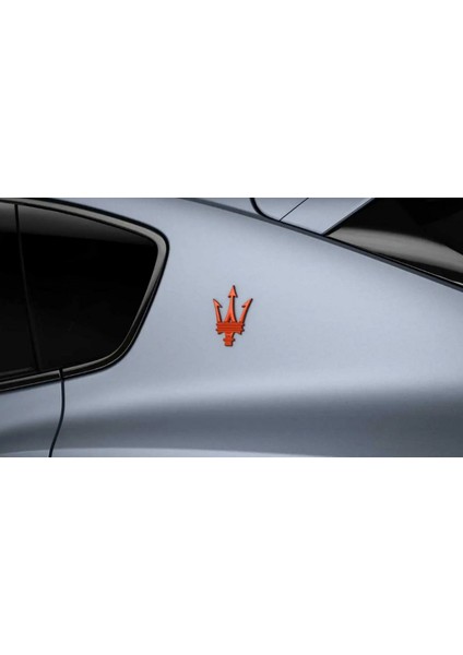 Maserati Yan Kanatlar Kırmızı 3m 3D Rozet Amblem Seti