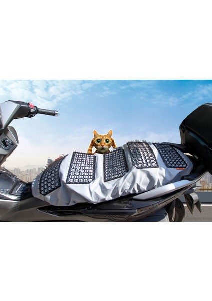 Gri Maxi Boy Scooter Için Dikenli Sele Kılıfı Kedi ve Çocuk Önleyici Kılıf - Kediyatmaz fiyatları