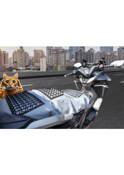 Gri Maxi Boy Scooter Için Dikenli Sele Kılıfı Kedi ve Çocuk Önleyici Kılıf - Kediyatmaz fırsatları