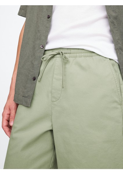 Erkek Yeşil Twill Şort
