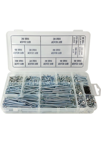 1145 Parça M3 Ysb Vida+Somun+Fiberli Somun+Pul+Tırtıklı Pul Seti fiyatları